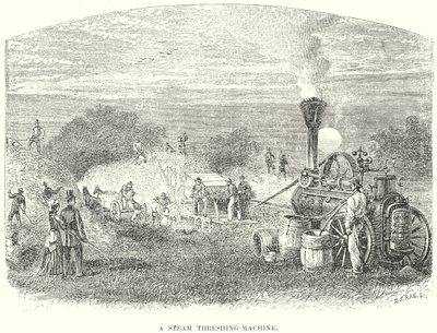 A Steam Thrashing-Machine by English School