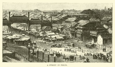 A Street in Pekin by English School