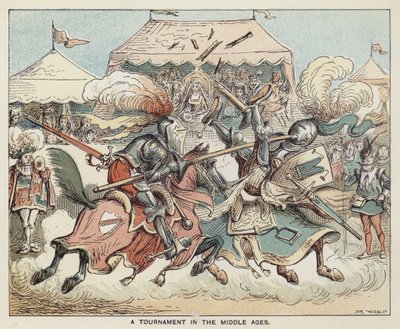 A Tournament in the Middle Ages by English School