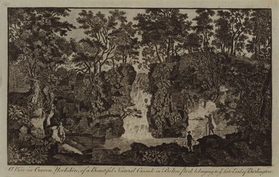 A View in Craven, Yorkshire, of a Beautiful Natural Cascade in Bolton Park belonging to the Late Earl of Burlington by English School