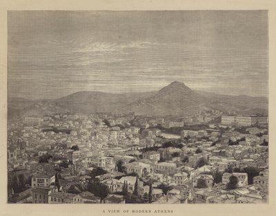 A View of Modern Athens by English School