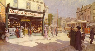 A Closed Shopfront in the Provinces in the Early 1920s by English School
