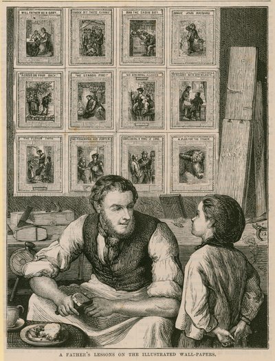 A fathers lessons on the illustrated wall-papers by English School