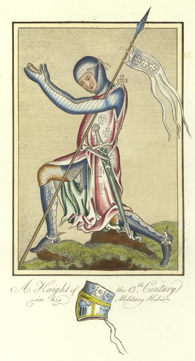 A Knight of the 13th Century in His Military Habit by English School