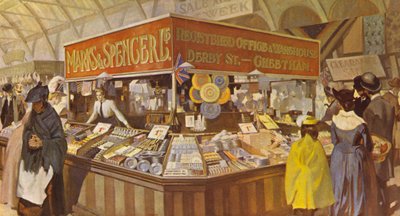 A Later Market Hall Bazaar, The Address of the New Head Office and Warehouse is Shown, 1890 by English School