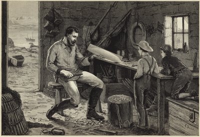 A Lesson in Boat Building by English School