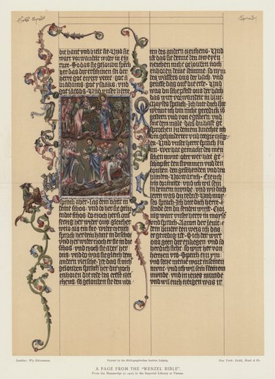 A Page from the Wenzel Bible by English School