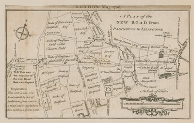 A plan of the new road from Paddington to Islington by English School