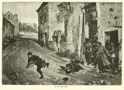 A run for life, May 1871 by English School