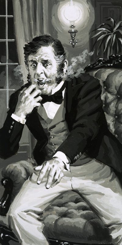 A shock for the man whose cigarette set fire to his celluloid dentures by English School