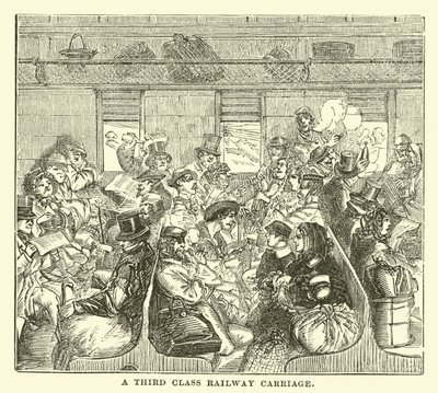 A third class railway carriage by English School