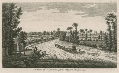 A View of Highgate, London, from Upper Holloway by English School