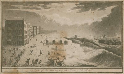 A View of the Pier During the Storm in Brighton by English School
