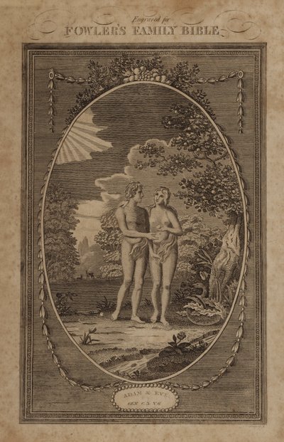 Adam and Eve, Genesis, Chapter 3, Verse 6 by English School