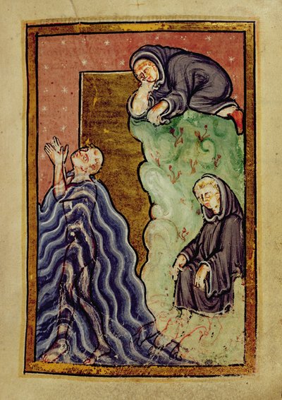 St. Cuthbert Praying in the Sea Observed by a Monk, and Having His Feet Dried by Sea Otters, from 