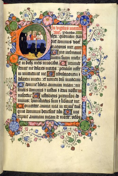 Vigils of the Dead (Office of the Dead), with Gothic Quadrata, from the Bedford Hours and Psalter by English School