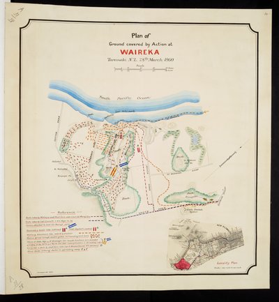 Plan of Ground Covered by Action of Waireka, Taranaki N.Z., 28th March 1860 by English School
