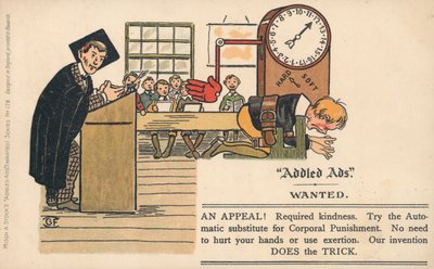 Addled Ads Postcard by English School