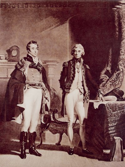 Admiral Nelson with Colonel Sir Arthur Wellesley Duke of Wellington by English School