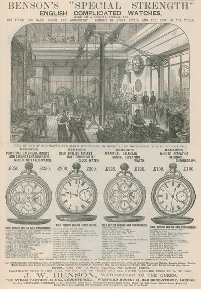 Advert for Benson