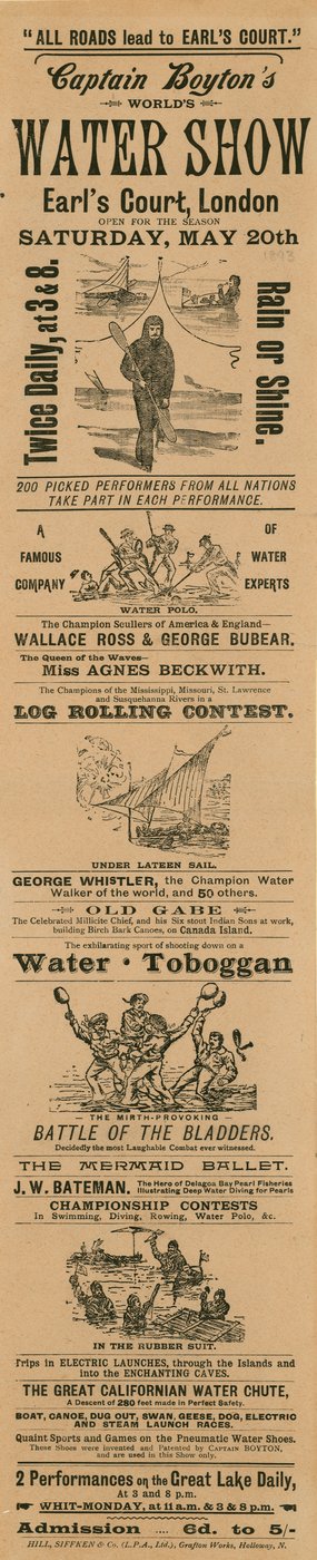 Advert for Captain Boyton