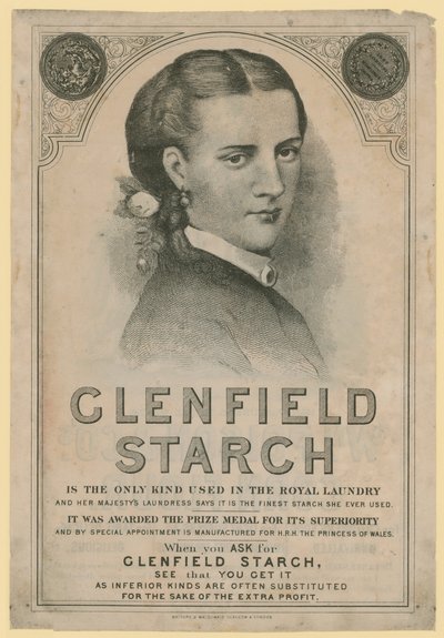 Advert for Clenfield Starch by English School