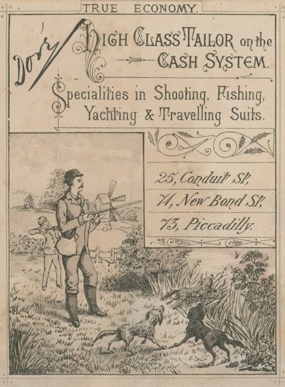 Advert for Dore, High Class Tailor by English School