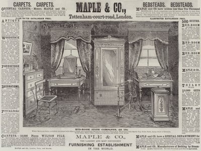 Advertisement, Maple and Company by English School