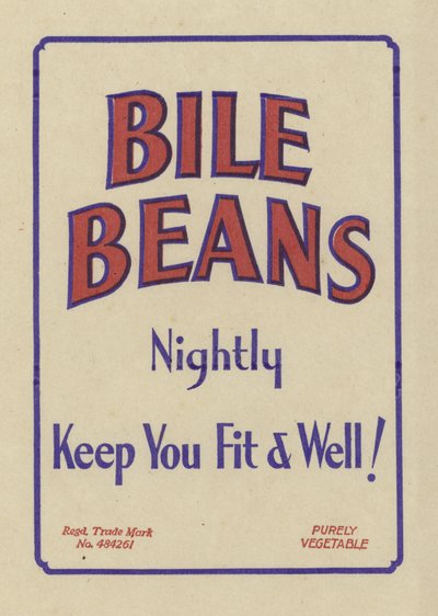 Advertisement for Bile Beans by English School