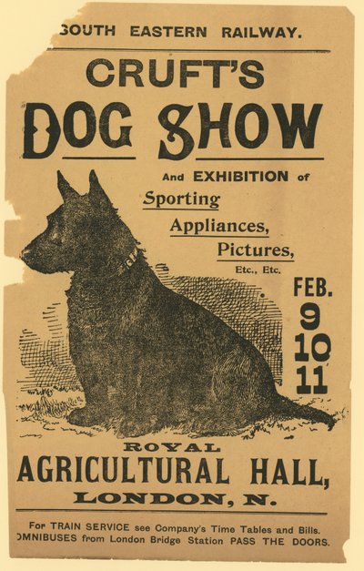 Advertisement for Crufts Dog Show by English School