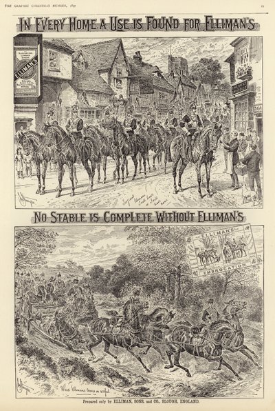 Advertisement for Ellimans Embrocation by English School