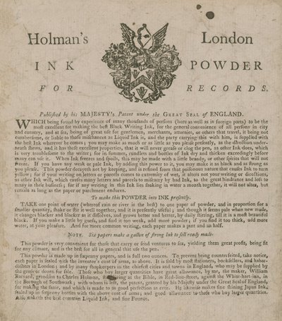 Advertisement for Holman