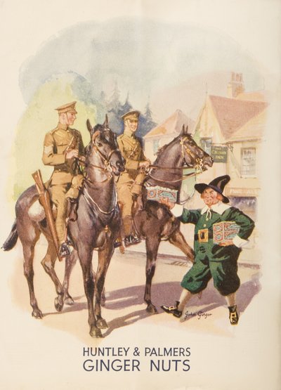 Advertisement for Huntley and Palmers Ginger Nuts by English School