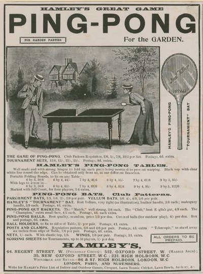 Advertisement for Ping Pong by English School