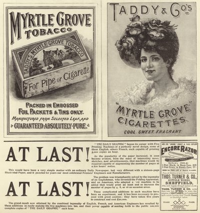 Advertising spread from The Graphic Christmas Number 1896 by English School