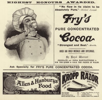 Advertising spread from The Graphic Christmas Number 1896 by English School