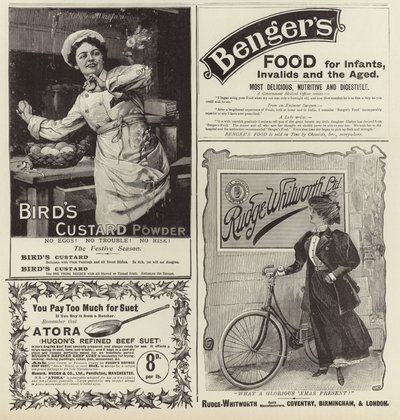 Advertising spread from The Graphic Christmas Number 1896 by English School