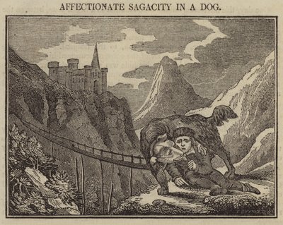 Affectionate Sagacity in a Dog by English School