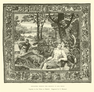 Alexander Crossing the Granicus in Asia Minor by English School