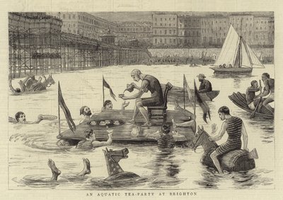 An Aquatic Tea-Party at Brighton by English School