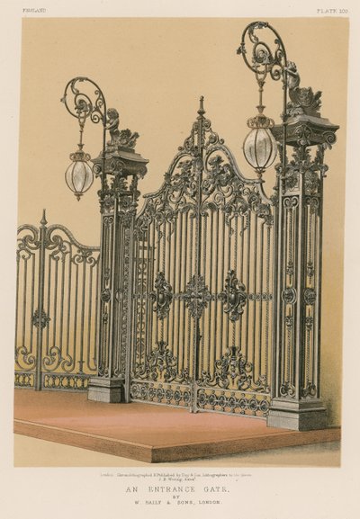 An Entrance Gate (by W Baily and Sons, London) by English School