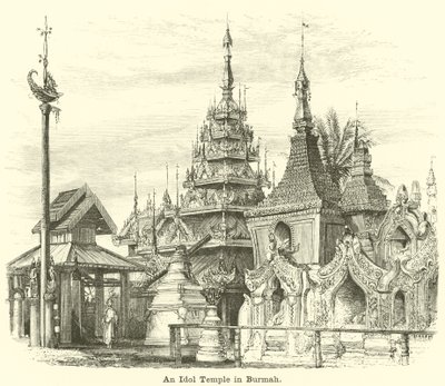 An Idol Temple in Burmah by English School