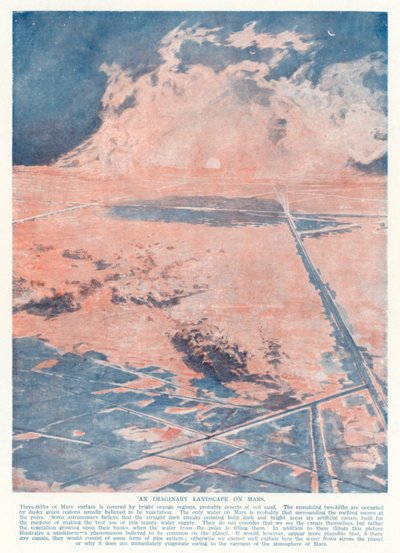 An imaginary landscape on Mars by English School