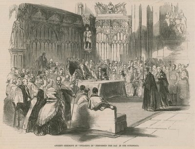 Ancient Ceremony of Swearing In Performed in the Guildhall by English School