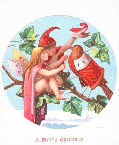 Angel and Elf dressing Robin by English School