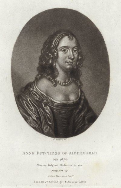 Anne Duchess of Albemarle by English School