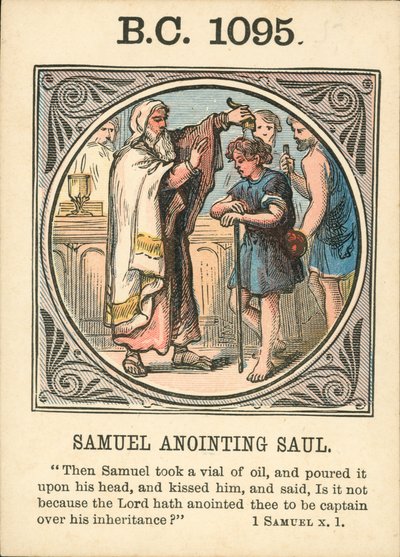 Anno Mundi: BC 1095, Samuel Anointing Saul by English School