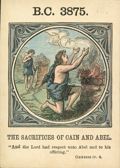 Anno Mundi: BC 3875, The Sacrifices Of Cain And Abel by English School