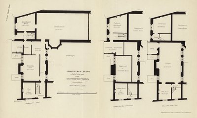 Architectural Plans of Crosby Place by English School