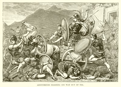Aristomenes Fighting His Way Out of Ira by English School